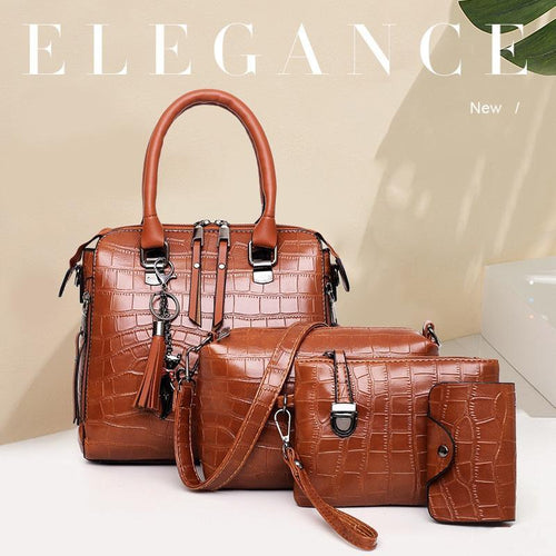 Helda™ | 4-Piece Modern Leather Bag Set