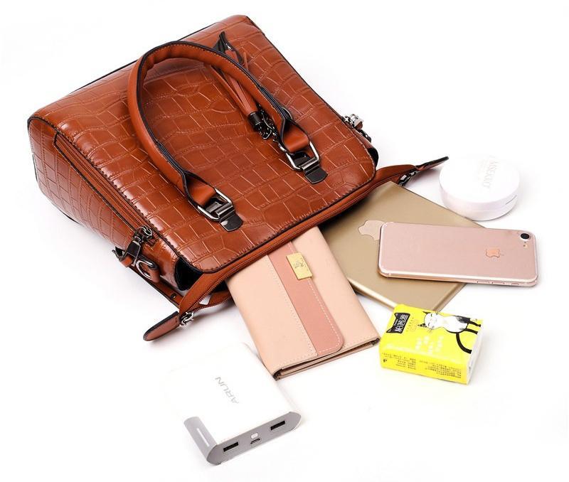 Helda™ | 4-Piece Modern Leather Bag Set