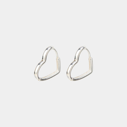 Heart Hoops Silver