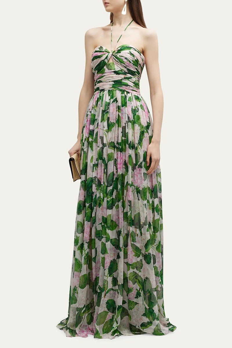 Madelaine Halterneck Floral Maxi Dress