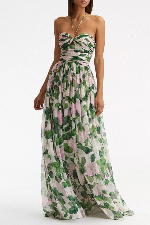 Madelaine Halterneck Floral Maxi Dress