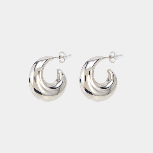 Poppy Hoops Silver