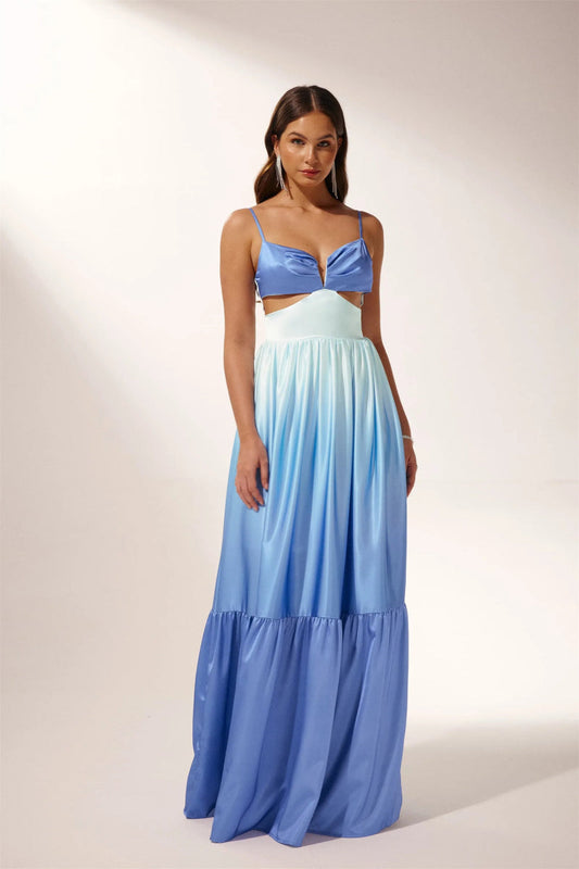 Ethel Cut-out Gradient Maxi Slip Dress