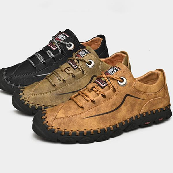 MEN'S CASUAL LACE UP HANDMADE SHOES 26804208M