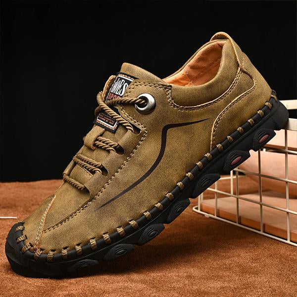 MEN'S CASUAL LACE UP HANDMADE SHOES 26804208M