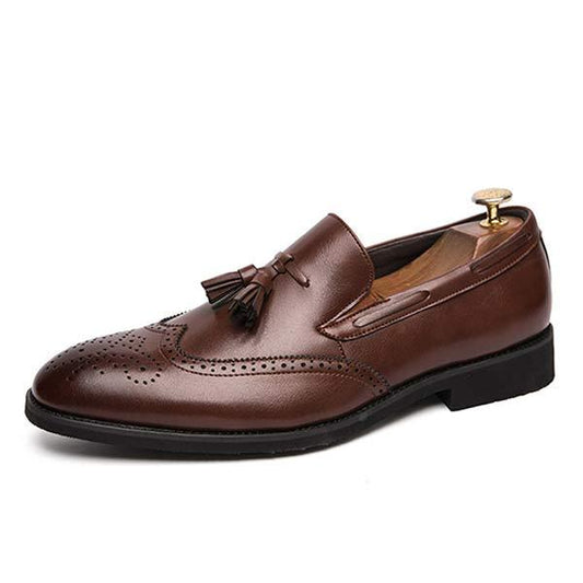 MEN'S SLIP-ON FRINGED LEATHER SHOES 68890437