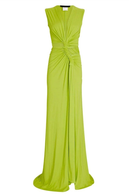 Sara V-neck High Slit Maxi Dress